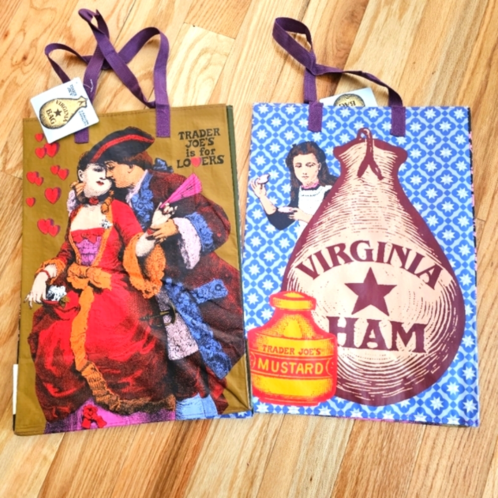 2 - Trader Joe’s Virginia reusable totes/bags NWT